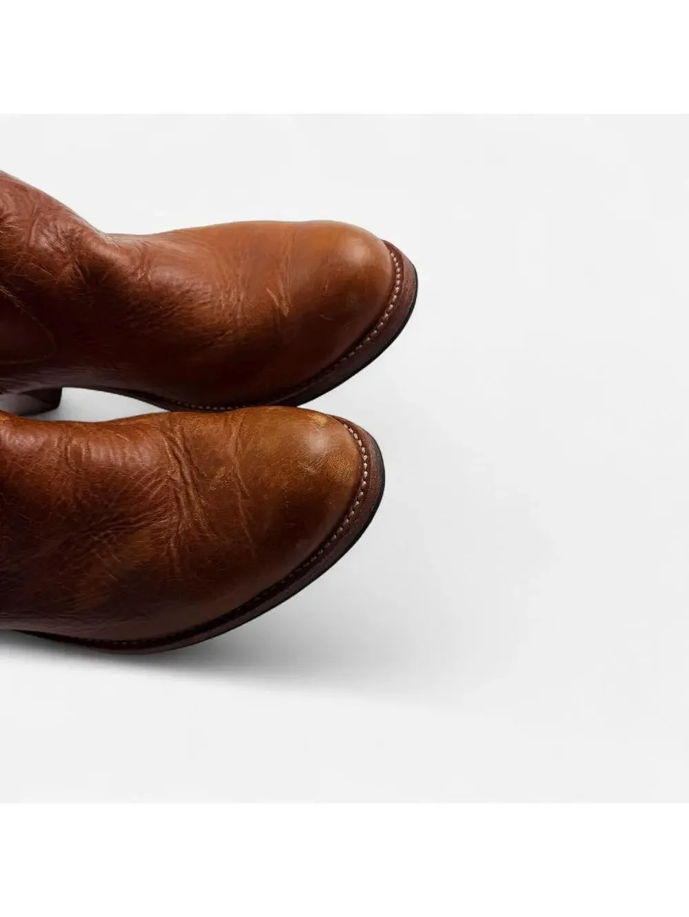 Adelante Cognac Leather Tall Riding Boots in Brown
